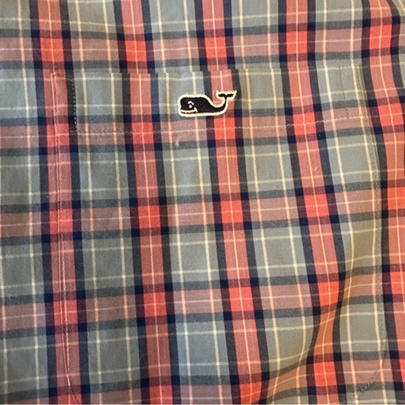 Vineyard Vines Slim Fit Tucker Shirt Men's XL Blue and Pink Plaid - Picture 3 of 4